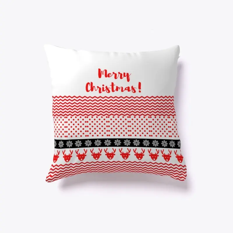 Reindeer Pillow - Christmas Design